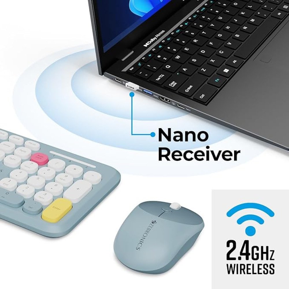 ZEBRONICS Keyboard & Mouse Companion 302  Wireless 2.4GHZ