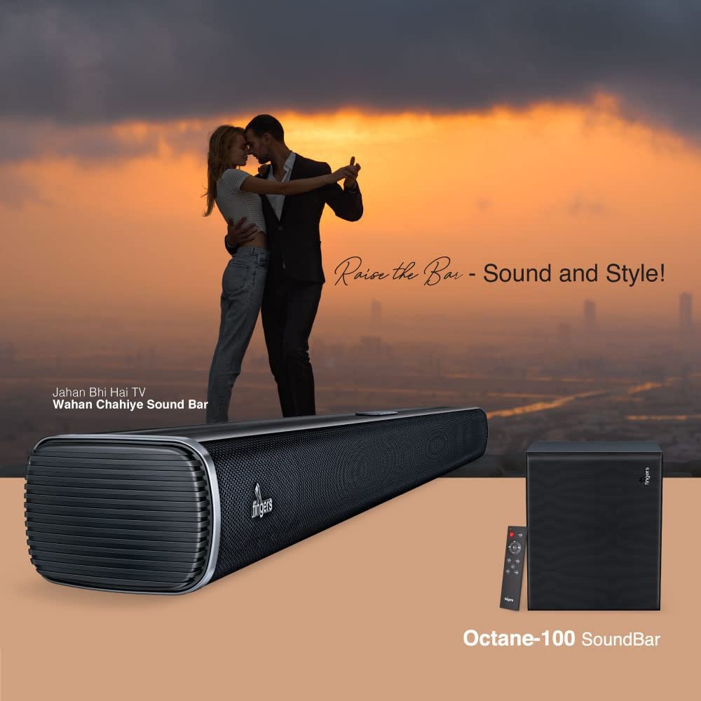 FINGERS Octane-100 Multimedia Sound Bar with Powerful 100 Watts