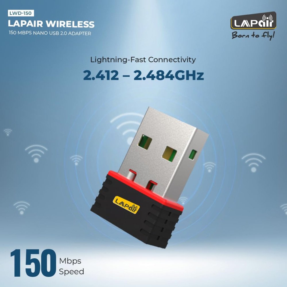 Lapcare 150Mbps Nano Laptop USB Wi-Fi Adapter