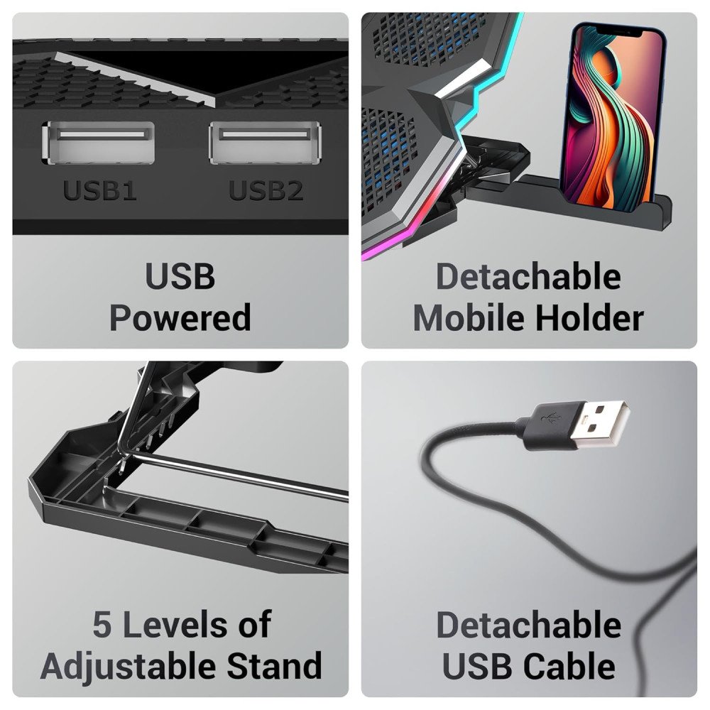 ZEBRONICS NC8000 Laptop Cooling Pad