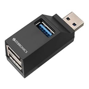 ZEBRONICS 180HB USB HUB, 3 Ports, USB 3.0