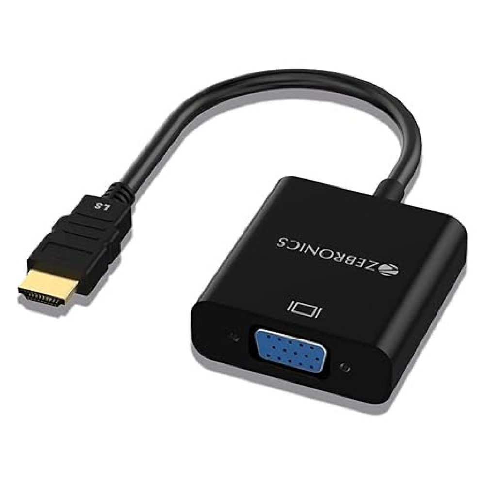 ZEBRONICS HAV01 HDMI to VGA Adapter with Full HD 1080p