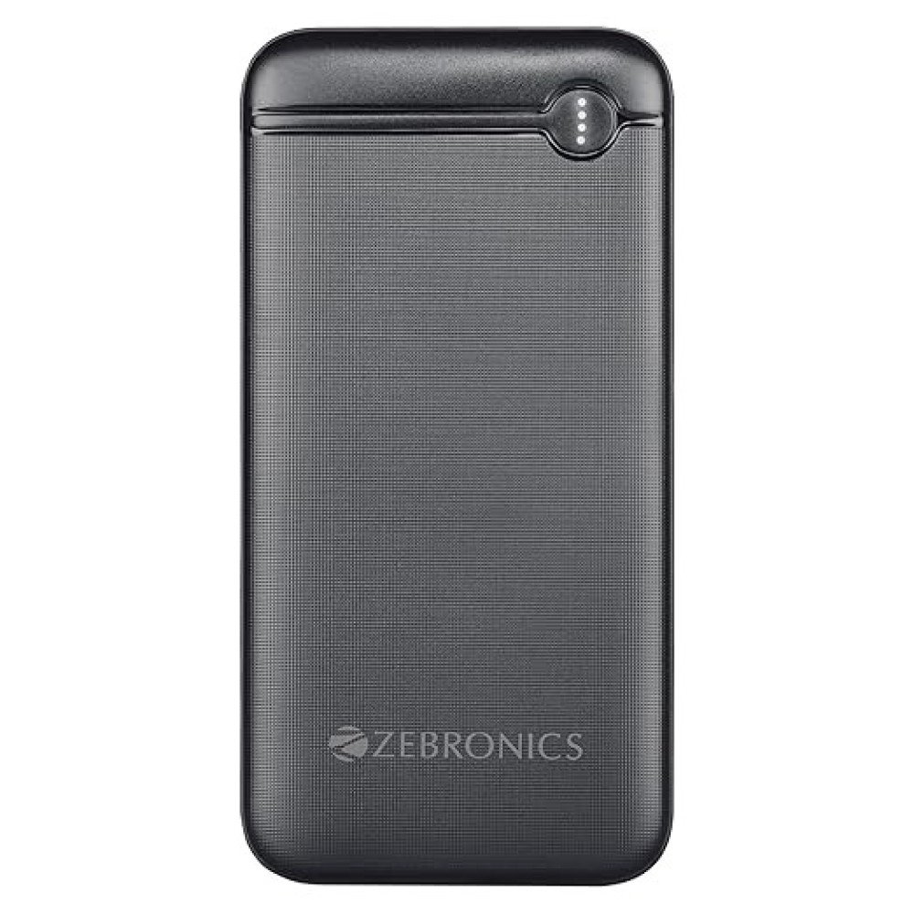 ZEBRONICS MB10000S4 Power Bank, 10000 mAh, 12W, Dual USB Output, Type C & Micro USB Input