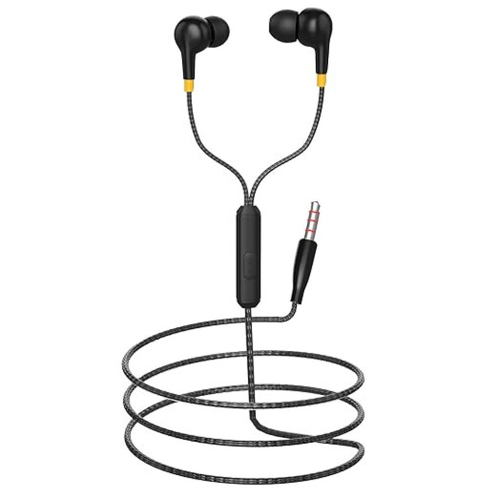 GIZMORE Giz ME318 Earphones for Rich Bass and Noise Reduction Unique Sports Earphone with 3.5 MM Jack which Support Smart