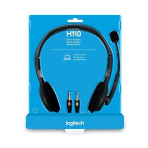 Logitech H110 Wired On Ear Headphones With Mic