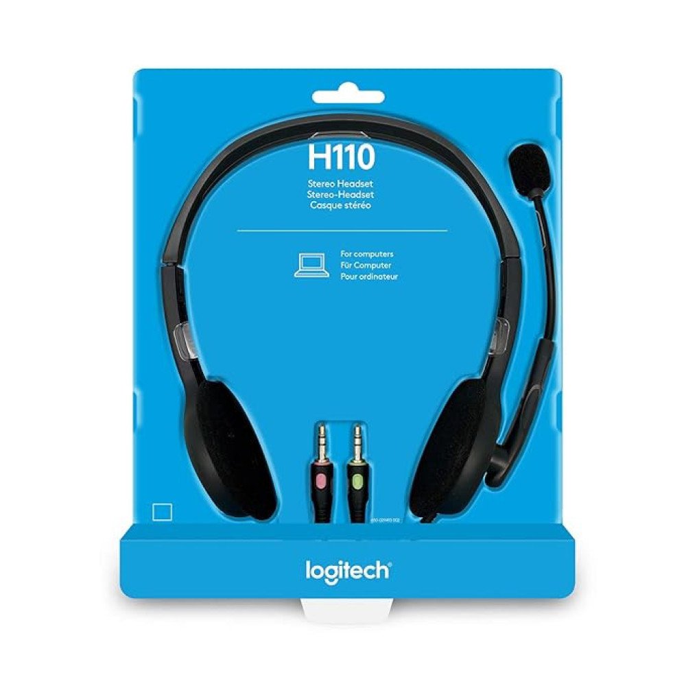 Logitech H110 Wired On Ear Headphones With Mic