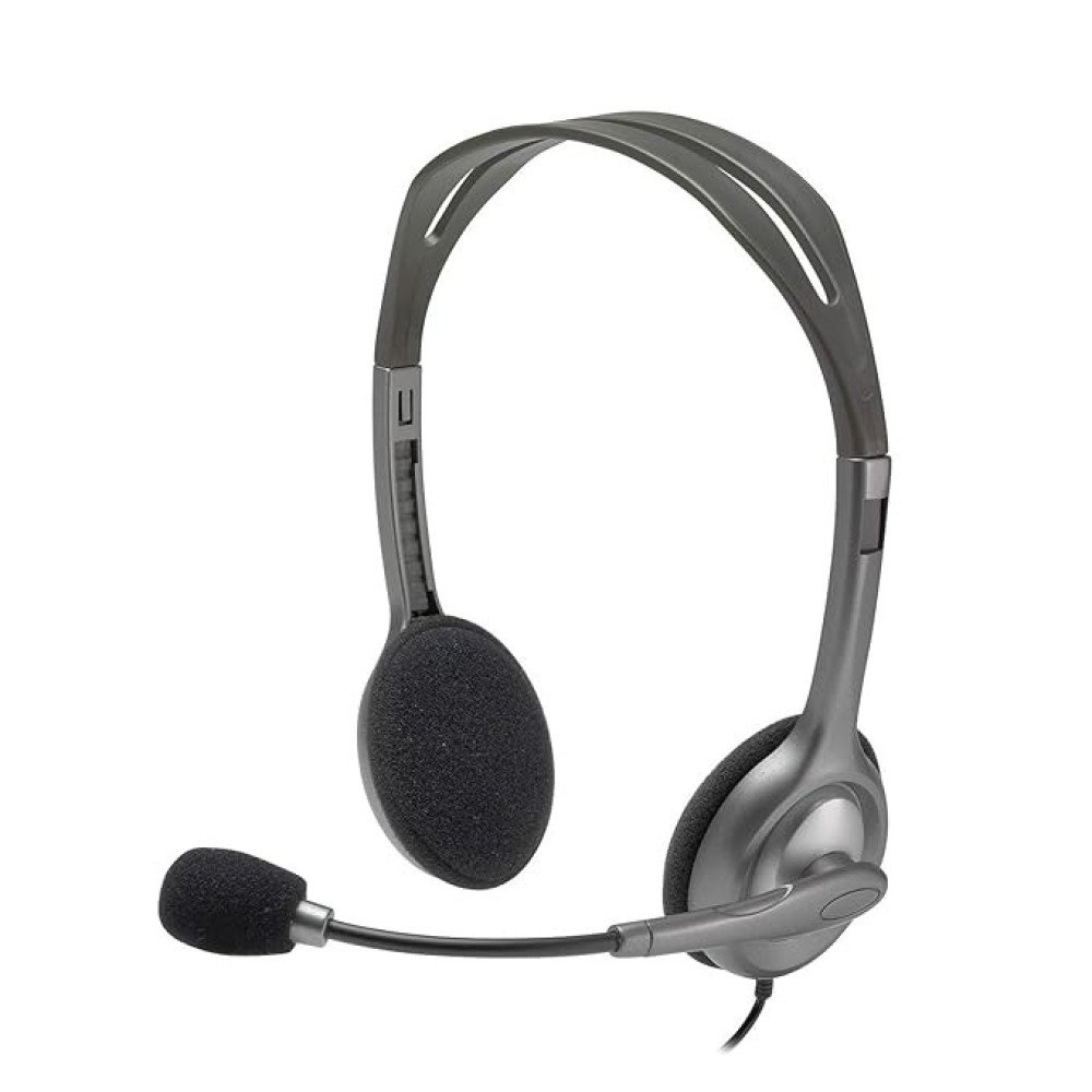 Logitech H110 Wired On Ear Headphones With Mic