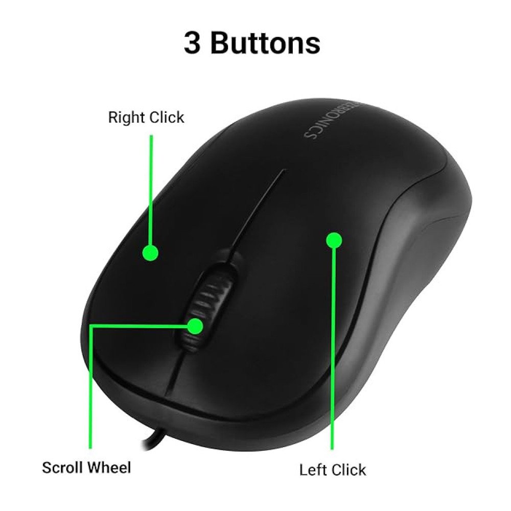 ZEBRONICS Zeb-Comfort Wired USB Mouse