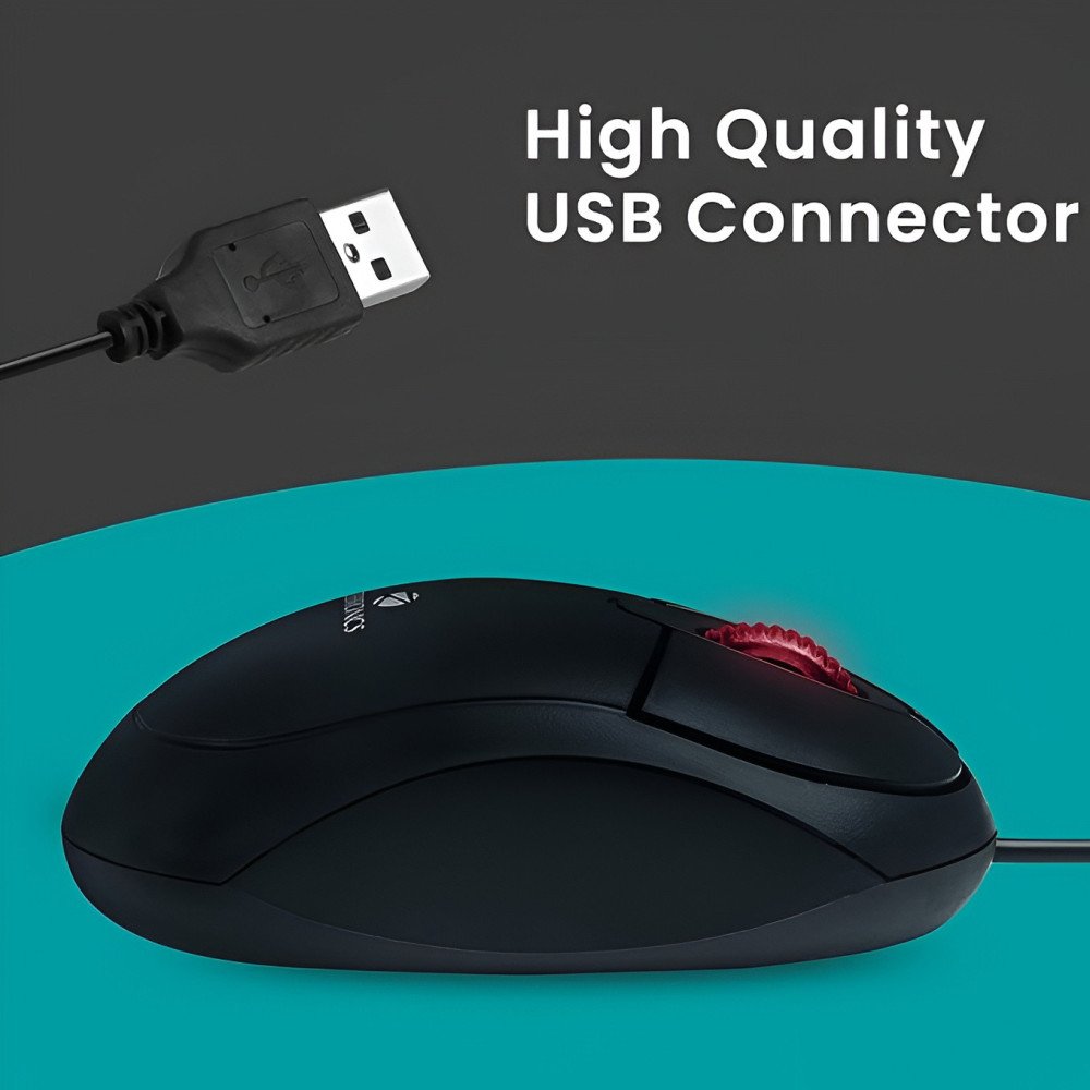 Zebronics Zeb-Rise Wired USB Optical Mouse with 3 Buttons