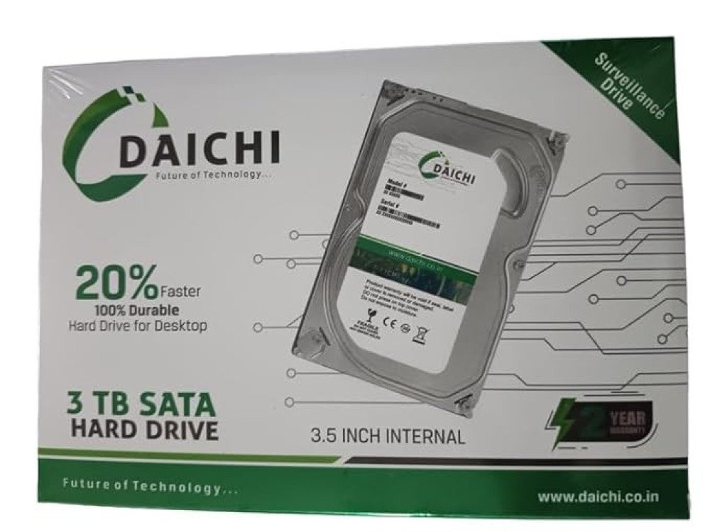 DAICHI All Desktop, NVR, DVR Supported HDD 3TB
