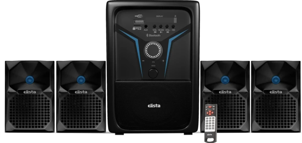 Elista TUBA 4.1 AUFB Multimedia Speaker with USB,Aux, FM 60 W Bluetooth Home Theatre