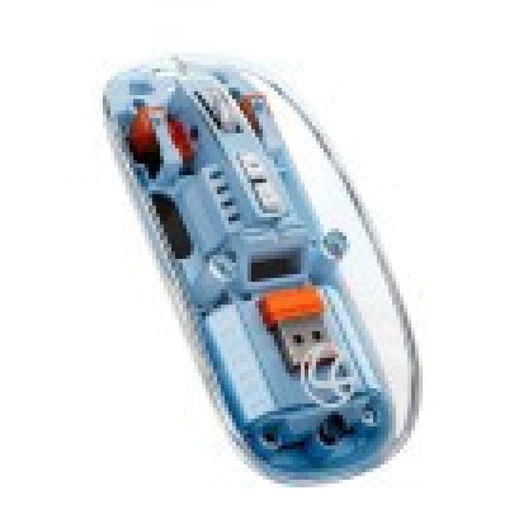 LAPCARE Trendy Plus Transparent Wireless and Bluetooth Rechargeable Mouse