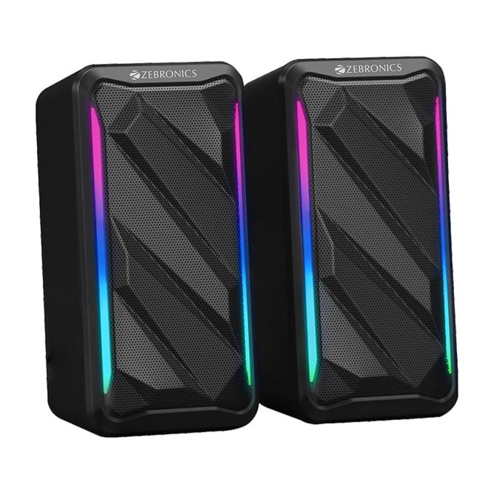 ZEBRONICS Igloo 2, 2.0 USB Computer Speakers, 10 Watts, RGB LED, USB