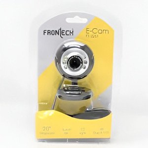 FRONTECH Digital Webcam with Built-in Mic & LED Lights