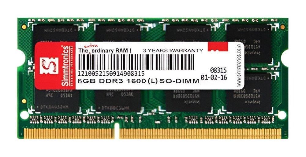 Simmtronics 8GB DDR3L Laptop RAM 1600 MHz